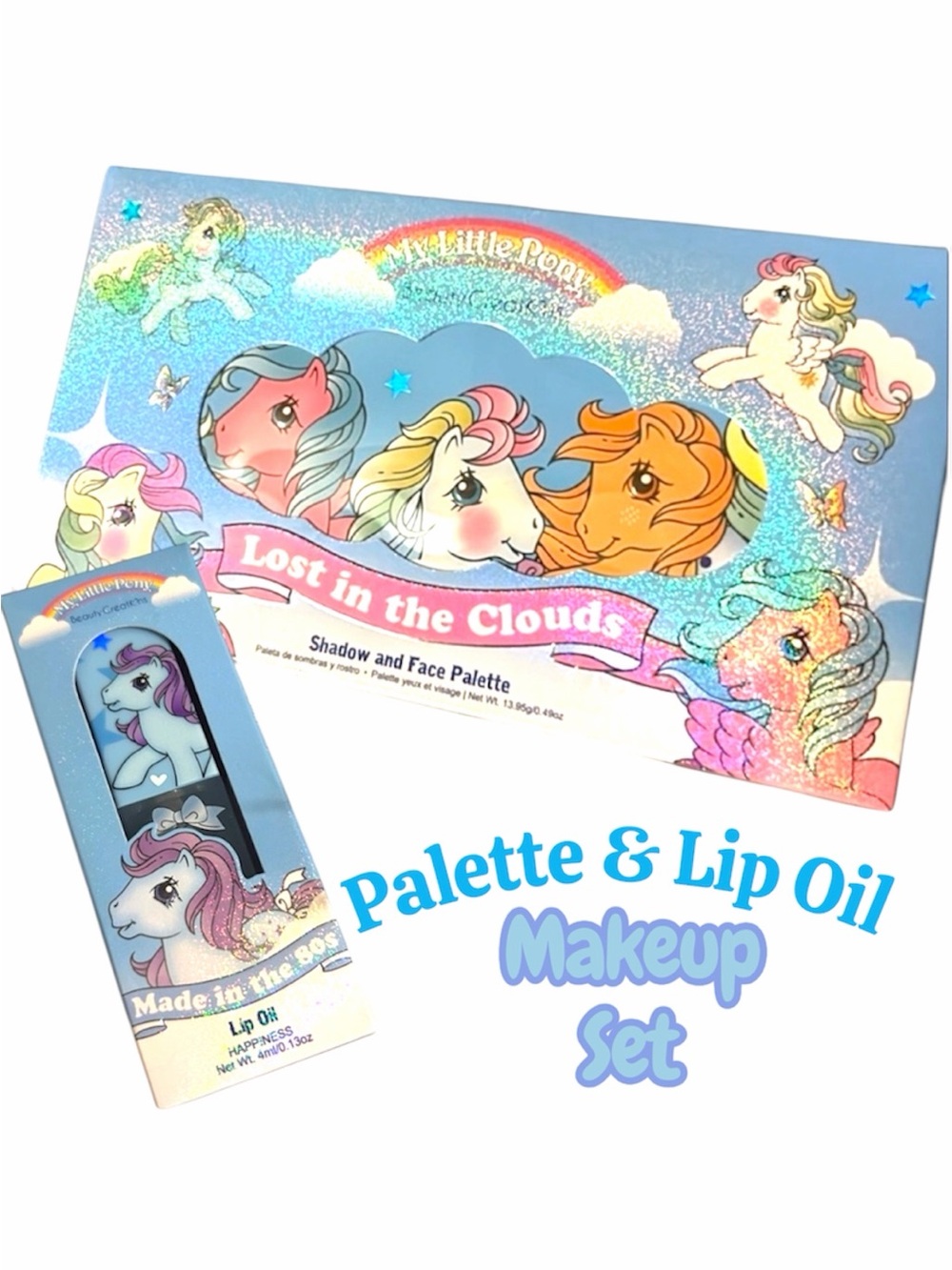 LAST ONE! My Little Pony LOST IN THE CLOUDS Shadow and Face Pallette & Lip oil